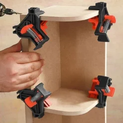 90Degree Right Angle Clamp Set Picture Frame Corner Clips Mate Woodworking Hand Tools Fixing Clip Positioning Tool Kit