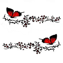 Delysia King Reflective Butterfly Car Sticker - Removable, Waterproof, Decorative Car Shape Flower Decal