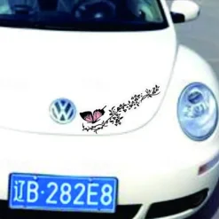 Delysia King Reflective Butterfly Car Sticker - Removable, Waterproof, Decorative Car Shape Flower Decal