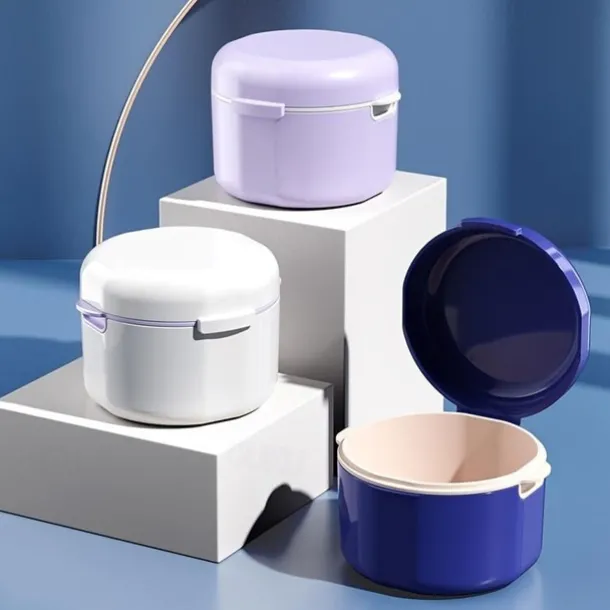 Denture Case, Denture Box, Retainer Holder Box, Denture Storage Case
