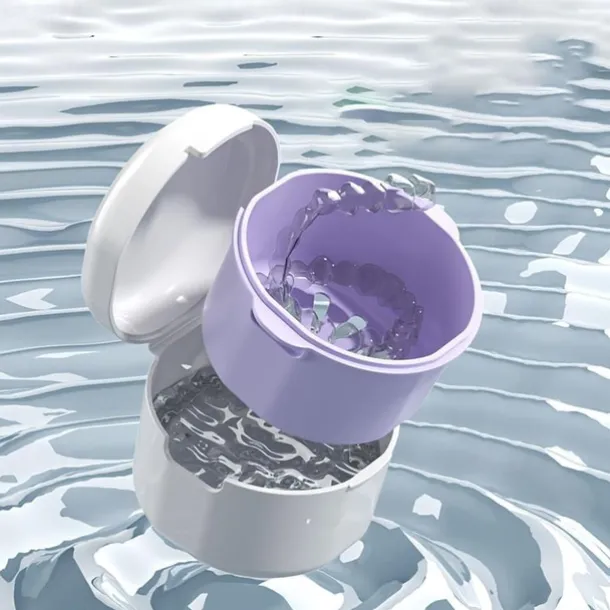 Denture Case, Denture Box, Retainer Holder Box, Denture Storage Case