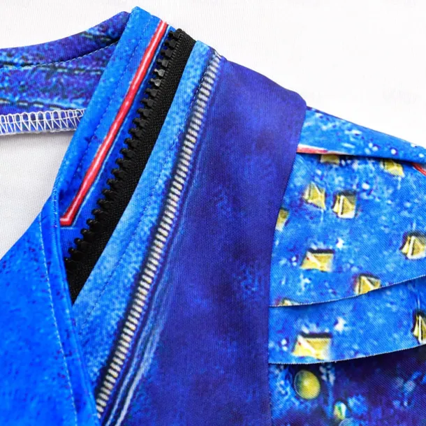 Descendants Evie Dress Pants Gloves Movie Cosplay Kids Masquerade Causal