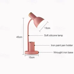 Desk Lamp Eye Protection / Adjustable / Dimmable LED power supply For Bedroom / Study Room / Office AC100-240V Yellow / Blue / Pink / CE Certified