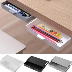 Desk Storage Box Invisible Load Bureau Paste Type Finishing Box Student Bedroom Desktop Creative Dtationery Box