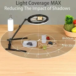 Desktop Live Mobile Phone Overhead Shooting Stand Network Red Fill Light Food Live Still Life Shooting Folding Remake Stand