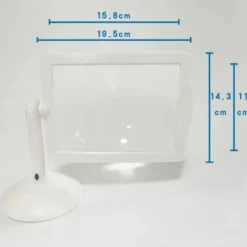 Desktop Magnifying Glass with LED Light Large Screen 360-degree Rotation 3 Times Magnification Reading Newspapers for The Elderly