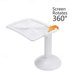 Desktop Magnifying Glass with LED Light Large Screen 360-degree Rotation 3 Times Magnification Reading Newspapers for The Elderly
