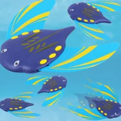 Devil Fish Toy Adjustable Fish Fin Pool Toy Toy Fish Water Children Underwater Beach Gliders Devil Fish Pool Toy Toys Fish Pool
