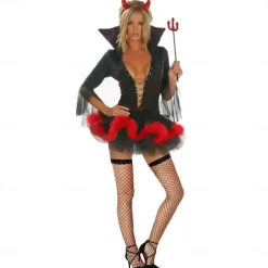 Devil Halloween Cosplay Costume Party Costume Masquerade Walpurgis Night Outfits Sexy Costume Adults' Women's Masquerade Mardi Gras Performance Party Halloween Easy Halloween Costumes Dress Up