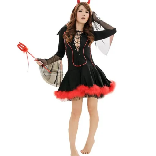 Devil Halloween Cosplay Costume Party Costume Masquerade Walpurgis Night Outfits Sexy Costume Adults' Women's Masquerade Mardi Gras Performance Party Halloween Easy Halloween Costumes Dress Up