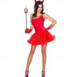 Devil Halloween Cosplay Costume Party Costume Masquerade Walpurgis Night Outfits Adults' Women's Masquerade Mardi Gras Performance Party Halloween Easy Halloween Costumes Dress Up