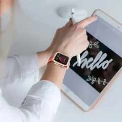 Diamond Bling Bumper Case For Apple watch 8 7 6 SE 5 41mm 45mm 44mm 40mm 42mm 38mm Accessories Protector Cover for iWatch series 2 3 4 1