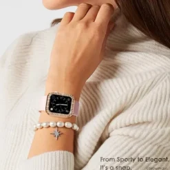 Diamond Bling Bumper Case For Apple watch 8 7 6 SE 5 41mm 45mm 44mm 40mm 42mm 38mm Accessories Protector Cover for iWatch series 2 3 4 1