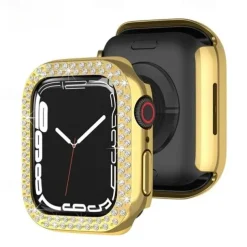 Diamond Bling Bumper Case For Apple watch 8 7 6 SE 5 41mm 45mm 44mm 40mm 42mm 38mm Accessories Protector Cover for iWatch series 2 3 4 1