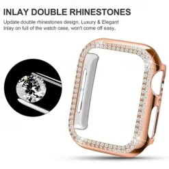 Diamond Bling Bumper Case For Apple watch 8 7 6 SE 5 41mm 45mm 44mm 40mm 42mm 38mm Accessories Protector Cover for iWatch series 2 3 4 1