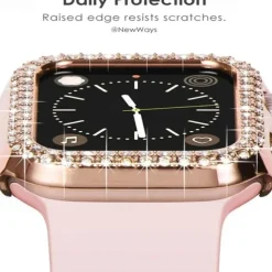 Diamond Bling Bumper Case For Apple watch 8 7 6 SE 5 41mm 45mm 44mm 40mm 42mm 38mm Accessories Protector Cover for iWatch series 2 3 4 1