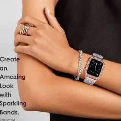 Diamond Bling Bumper Case For Apple watch 8 7 6 SE 5 41mm 45mm 44mm 40mm 42mm 38mm Accessories Protector Cover for iWatch series 2 3 4 1