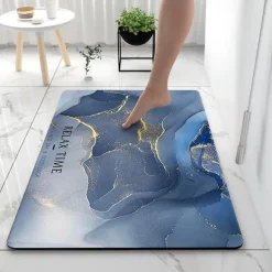 Diatomaceous Earth Bath Mat Super Absorbent Toilet Door Quick-Drying Foot Mat Entry Door Mat Non-Slip Mat