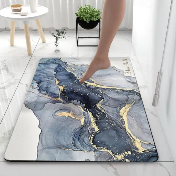Diatomaceous Earth Bath Mat Super Absorbent Toilet Door Quick-Drying Foot Mat Entry Door Mat Non-Slip Mat