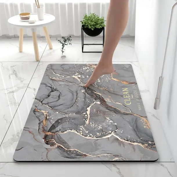 Diatomaceous Earth Bath Mat Super Absorbent Toilet Door Quick-Drying Foot Mat Entry Door Mat Non-Slip Mat