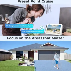 DIDSeth 8MP 4K Wifi PTZ Camera Dual-Lens Video Surveillance Protection Ai Human Monitor Night Vision Outdoor Security CCTV Cam