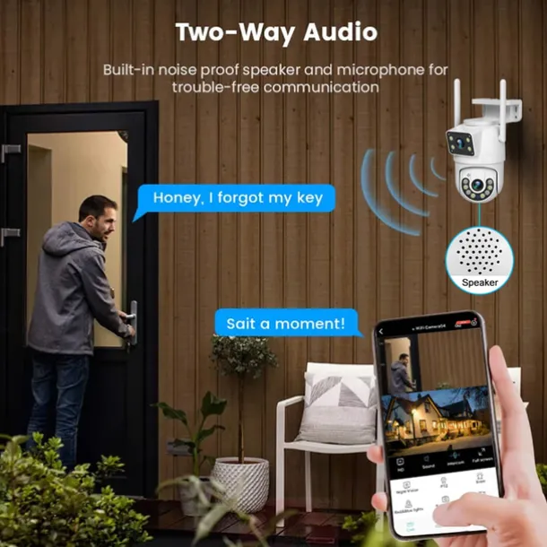 DIDSeth 4MP Wifi Ptz Camera Outdoor Dual-Lens Human Detect Night Vision Security Protection CCTV Vedio Surveillance IP Camera