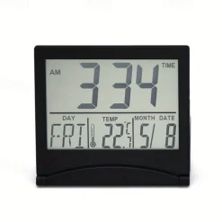 Digital Alarm Clock Alarm Setting 12/24H Used For Temperature And Date Display Of Office Travel And Bedroom Alarm Clocks Desktop Clock Travel Clock Electronic Clock