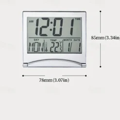 Digital Alarm Clock Alarm Setting 12/24H Used For Temperature And Date Display Of Office Travel And Bedroom Alarm Clocks Desktop Clock Travel Clock Electronic Clock
