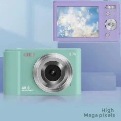 Digital Camera 1080P 48 Mega Pixels Vlogging Camera with 16X Zoom Mini Cameras Video Recorder Camcorder for Beginners Christmas Birthday Gift