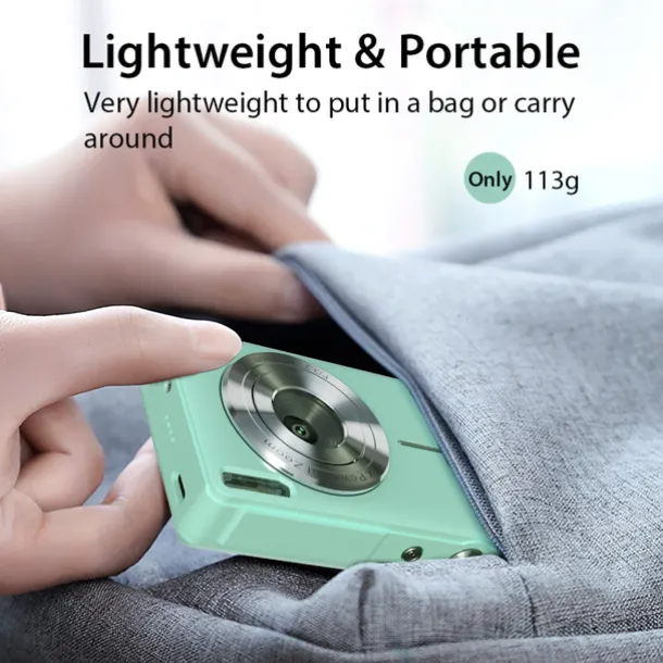 Digital Camera 1080P 44MP Vlogging Camera with LCD Screen 16X Zoom Compact Portable Mini Rechargeable Camera Gifts for Students Teens Adults Girls Boys