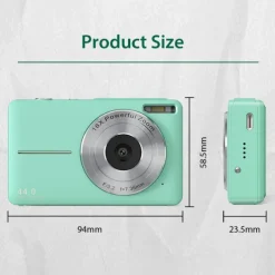 Digital Camera 1080P 44MP Vlogging Camera with LCD Screen 16X Zoom Compact Portable Mini Rechargeable Camera Gifts for Students Teens Adults Girls Boys