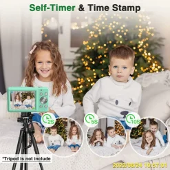 Digital Camera 1080P 44MP Vlogging Camera with LCD Screen 16X Zoom Compact Portable Mini Rechargeable Camera Gifts for Students Teens Adults Girls Boys