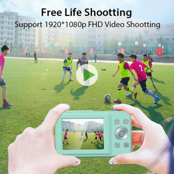 Digital Camera 1080P 44MP Vlogging Camera with LCD Screen 16X Zoom Compact Portable Mini Rechargeable Camera Gifts for Students Teens Adults Girls Boys