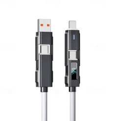 Digital Display Data Cable Typec 4-in-1 Silicone PD Fast Charging Cable a Drag 4 USB Android Phone Charging Cable