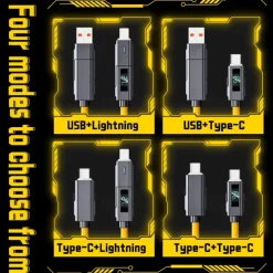 Digital Display Data Cable Typec 4-in-1 Silicone PD Fast Charging Cable a Drag 4 USB Android Phone Charging Cable