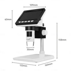 Digital Electron Microscope 4.3in 1000x 2MP Clear Display with Light and Stand Digital Microscope USB Industrial Repair Inspection Tool