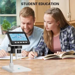 Digital Electron Microscope 4.3in 1000x 2MP Clear Display with Light and Stand Digital Microscope USB Industrial Repair Inspection Tool