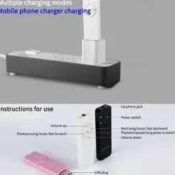 Digital MP3 Player Portable USB Rechargable Media Sound MP3 Music Player with Lanyard for Student Valentine's Day Gifts