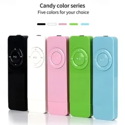 Digital MP3 Player Portable USB Rechargable Media Sound MP3 Music Player with Lanyard for Student Valentine's Day Gifts