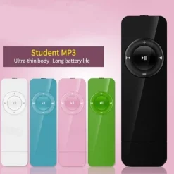 Digital MP3 Player Portable USB Rechargable Media Sound MP3 Music Player with Lanyard for Student Valentine's Day Gifts