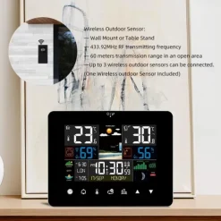 Digital Screen Alarm Clock Weather Station Temperature Sensor With Electronic Thermometer Weather Barometer Forecast Sensor