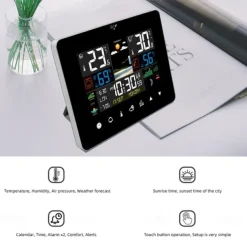 Digital Screen Alarm Clock Weather Station Temperature Sensor With Electronic Thermometer Weather Barometer Forecast Sensor