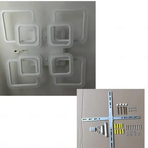 Dimmable Acrylic Ceiling Light LED 5 Head 8 Head Ceiling Lamp with Background Light APP Bluetooth Connection / Remote Control Suitable for Bedroom Living Room Office Children's Room