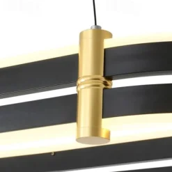 Dimmable Chandelier LED Pendant Lamp Modern Luxury Oval Ring Ceiling Light ONLY Dimmable with Remote Control 110-240V