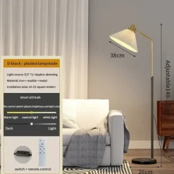 Dimmable Floor Lamp Arc Floor Lamps, Metal Floor Lamps, LED Floor Light Creative,Standing Lamp Adjustable, for Living Room, Office and Bedroom Standing Reading Lamp