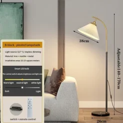 Dimmable Floor Lamp Arc Floor Lamps, Metal Floor Lamps, LED Floor Light Creative,Standing Lamp Adjustable, for Living Room, Office and Bedroom Standing Reading Lamp
