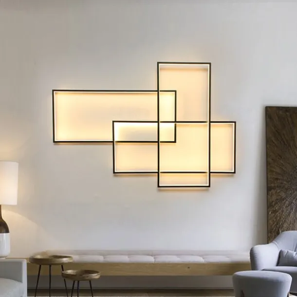 Dimmable Flush Wall Light LED Ceiling Light Metal Layered Modern Style Stylish Painted Finishes 220-240V
