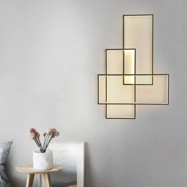 Dimmable Flush Wall Light LED Ceiling Light Metal Layered Modern Style Stylish Painted Finishes 220-240V