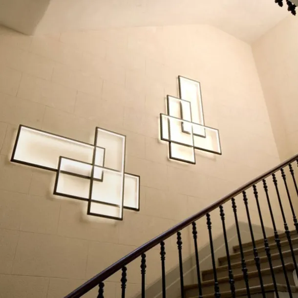 Dimmable Flush Wall Light LED Ceiling Light Metal Layered Modern Style Stylish Painted Finishes 220-240V