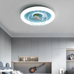 Dimmable LED Ceiling Lamp for Children's Room Astronaut Design 20" Creative Simplicity balloon Light Bedroom Cartoon Ceiling Light Fixture